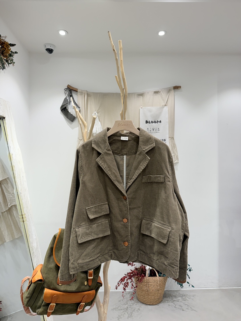 BLOOM東大門實拍女裝新品休閑熱賣真品人氣時尚夾克燈芯絨BLOOM-S夾克圖色2