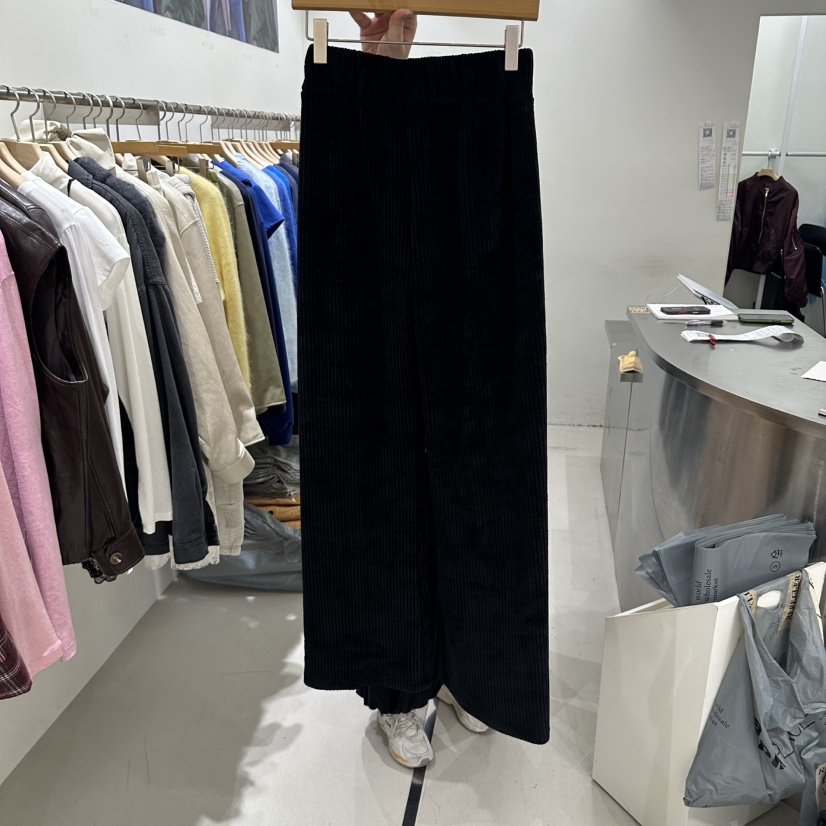 REPELLER韓國代購女裝新品時尚人氣休閑休閑褲天鵝絨羅紋REPELLER休閑褲圖色2