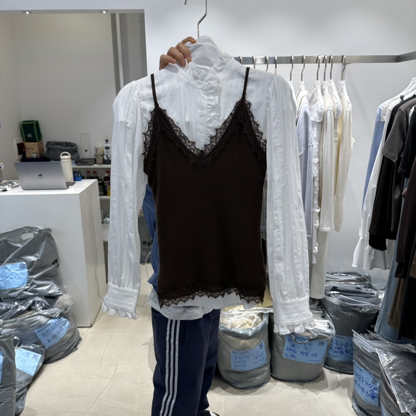RICH SISTER東大門代購女裝新款真品熱賣吊帶背心不含內搭RICH SISTER吊帶/背心圖色3棕色