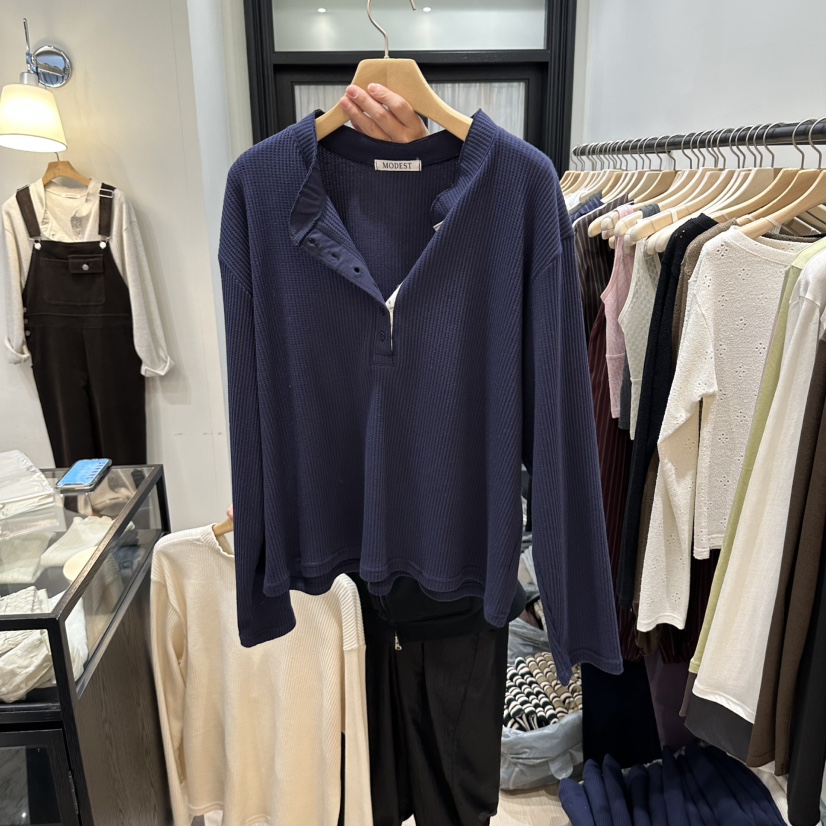 NOTTINGHAM/AVECNOUS/MODEST韓國代購女裝新品真品長袖T恤NOTTINGHAM/AVECNOUS/MODEST長袖T恤圖色2
