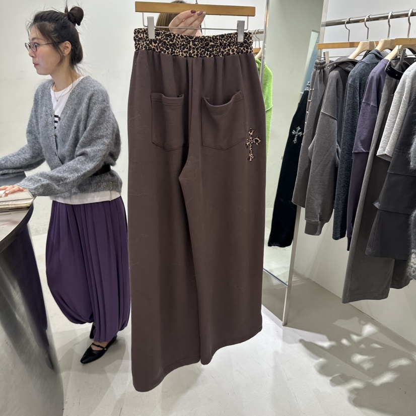 REPELLER東大門直郵女士新款人氣熱賣推薦時尚休閑褲豹紋REPELLER休閑褲