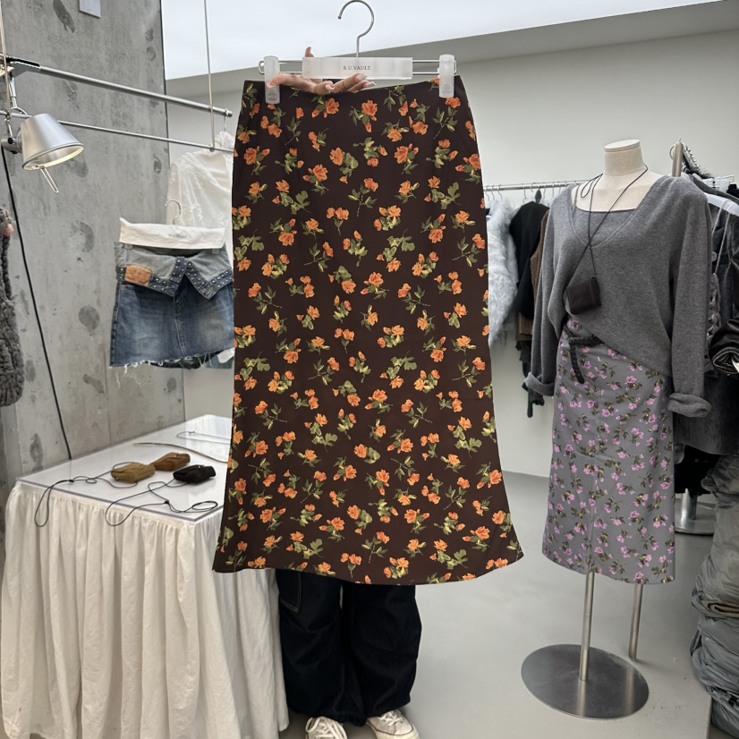 R U VAULT東大門代購女士新款休閑半身裙中短裙不含腰帶R U VAULT半身裙/中短裙圖色2