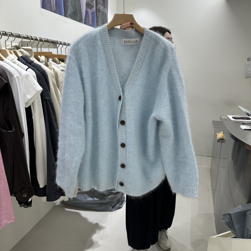 REPELLER韓國代購女裝新品人氣休閑開衫不含內搭柔軟開衫REPELLER開衫圖色1