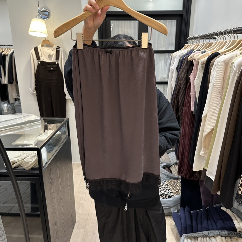 NOTTINGHAM/AVECNOUS/MODEST東大門代購女士新品休閑半身裙中短裙蓬松蕾絲NOTTINGHAM/AVECNOUS/MODEST半身裙/中短裙圖色2