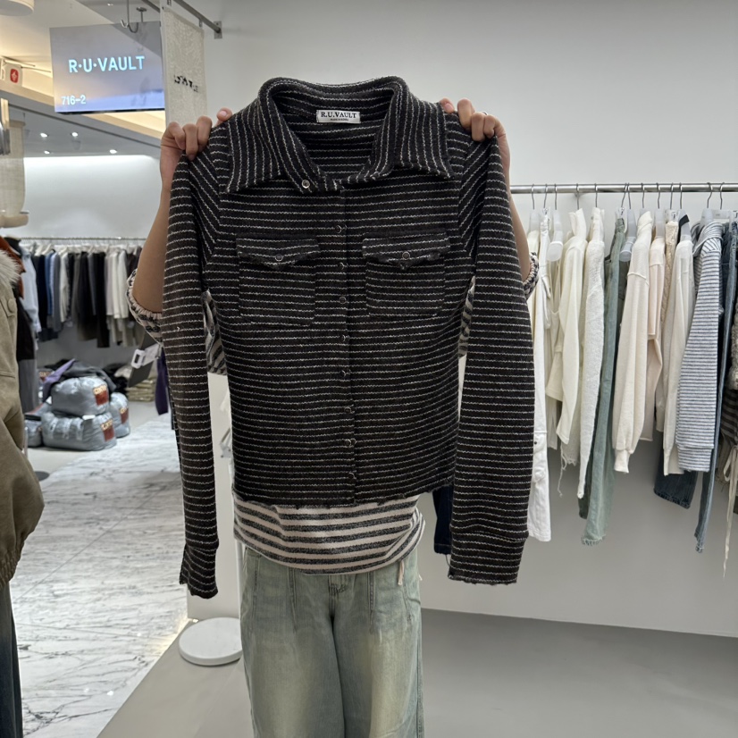 R U VAULT東大門實拍女裝新品真品時尚熱賣推薦襯衫蕾絲衫R U VAULT襯衫/蕾絲衫圖色2棕色