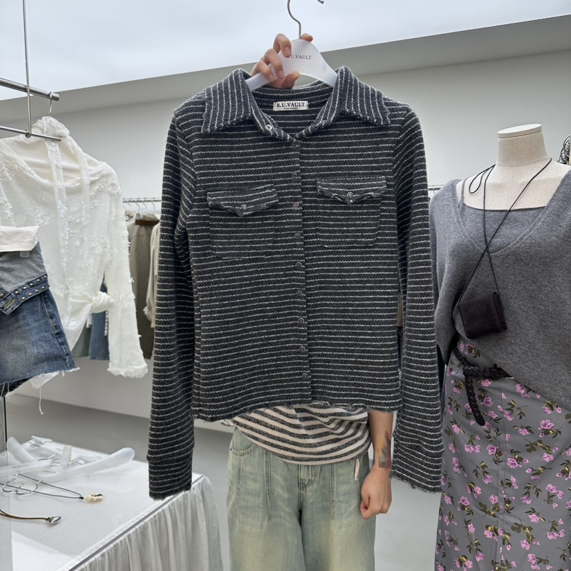 R U VAULT東大門實拍女裝新品真品時尚熱賣推薦襯衫蕾絲衫R U VAULT襯衫/蕾絲衫圖色3黑色