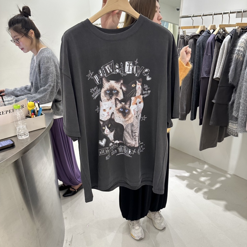 REPELLER韓國直郵女士新品人氣熱賣真品時尚推薦休閑T恤REPELLERT恤圖色1