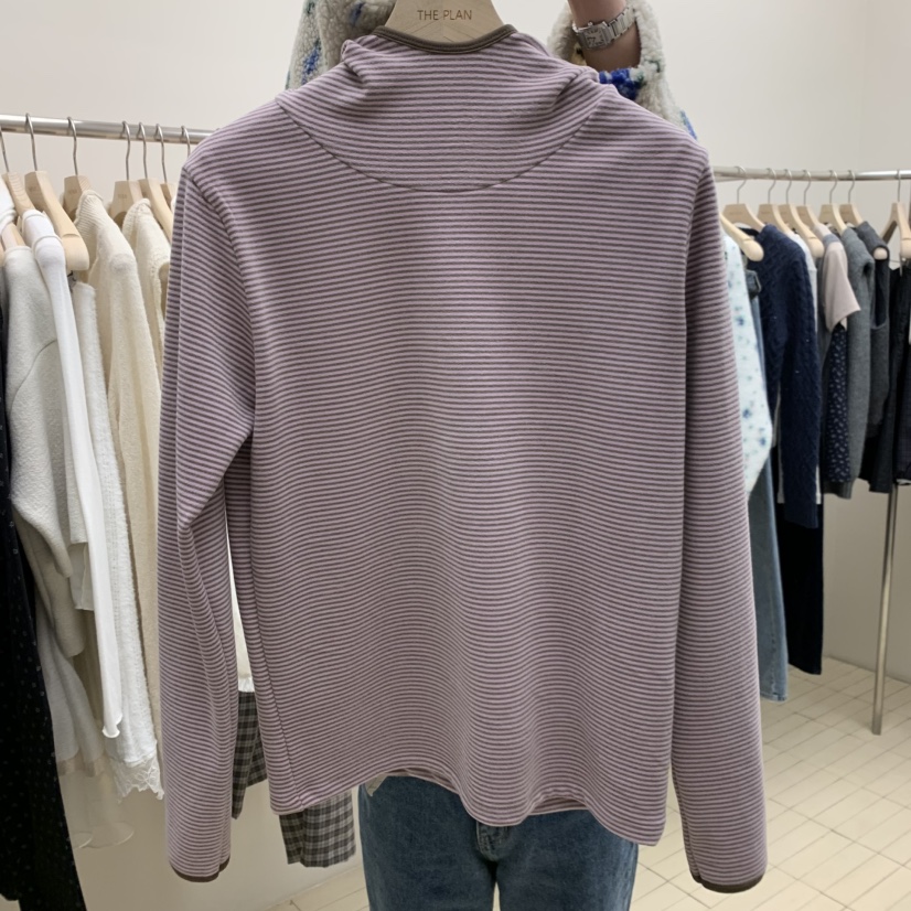 THEPLAN韓國直郵女裝新品休閑時尚推薦長袖T恤連帽衫抓絨THE PLAN長袖T恤圖色1