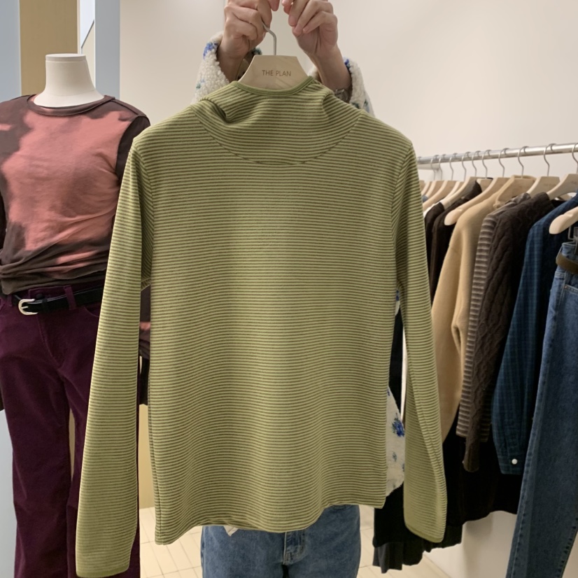 THEPLAN韓國直郵女裝新品休閑時尚推薦長袖T恤連帽衫抓絨THE PLAN長袖T恤圖色2