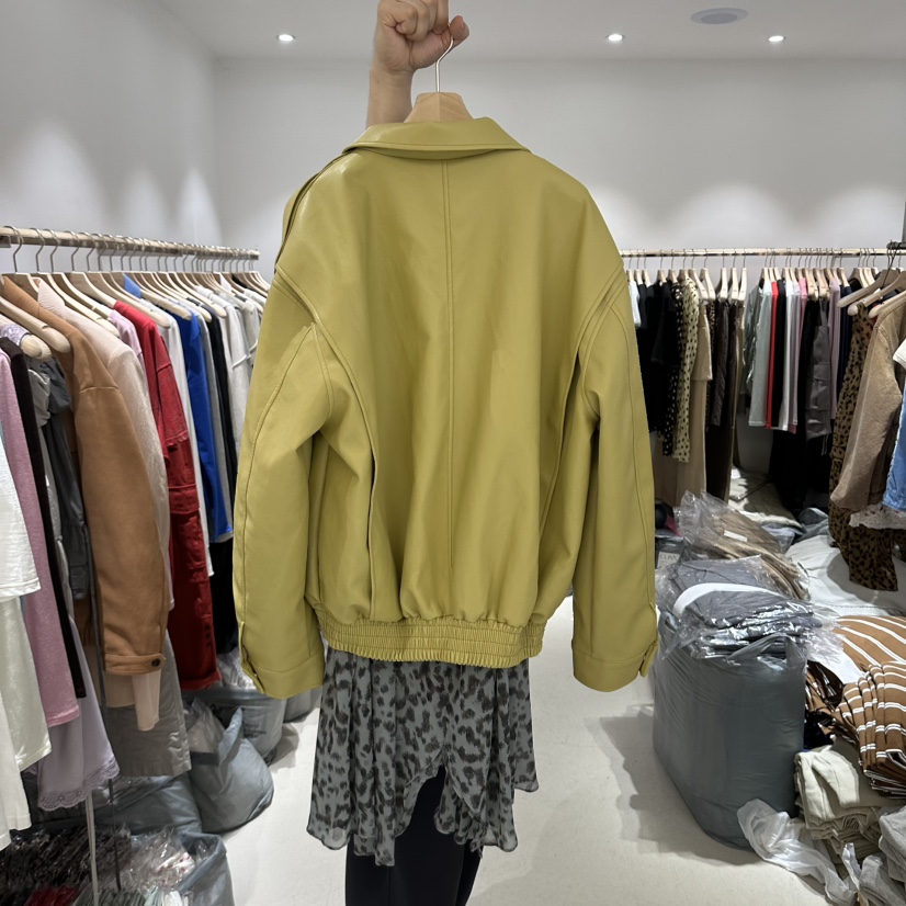 CONNAUGHT/DAILYJUD韓國直郵女士新品真品休閑皮衣生態皮革CONNAUGHT/DAILYJUD皮衣