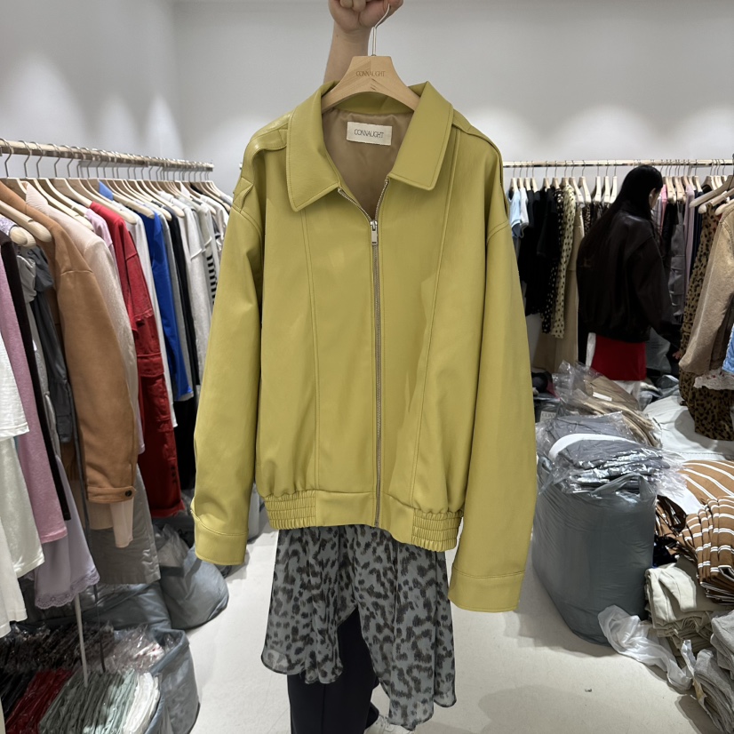 CONNAUGHT/DAILYJUD韓國直郵女士新品真品休閑皮衣生態皮革CONNAUGHT/DAILYJUD皮衣圖色1