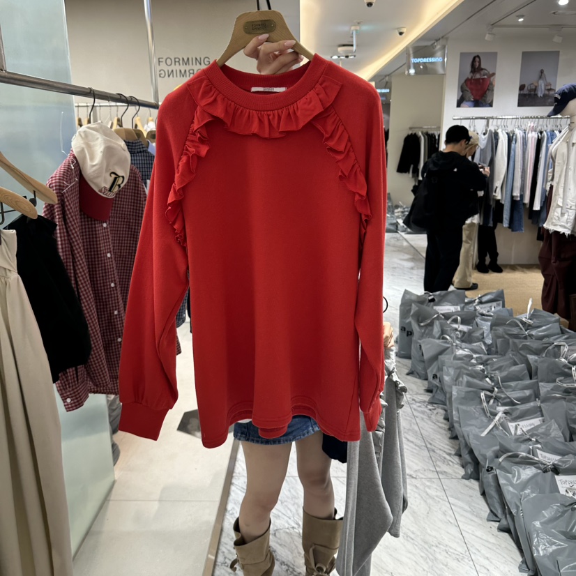 FORMING-P東大門直郵女士新款熱賣時尚真品推薦衛衣褶邊FORMING-P衛衣圖色2