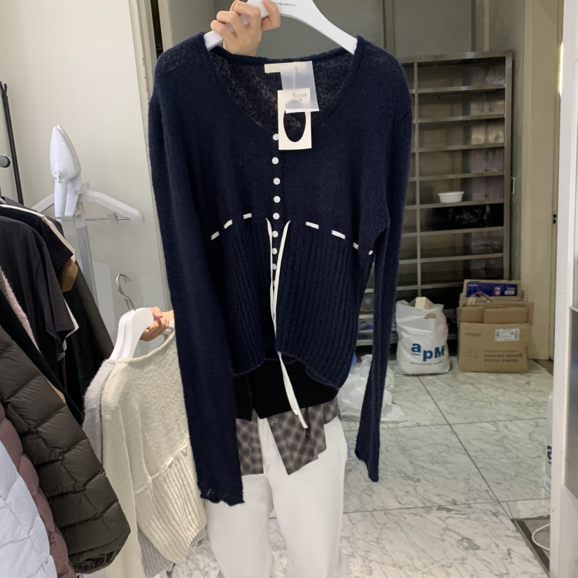 VENIR-A韓國代購女士新款休閑人氣推薦時尚熱賣真品開衫VENIR-A開衫圖色2