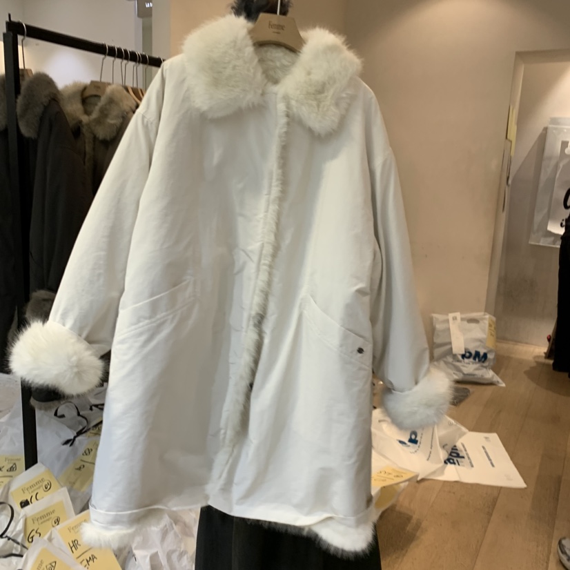 LA MAGIE FEMME東大門代購女裝新品時尚真品中長款大衣Lamagie Femme中長款大衣圖色2