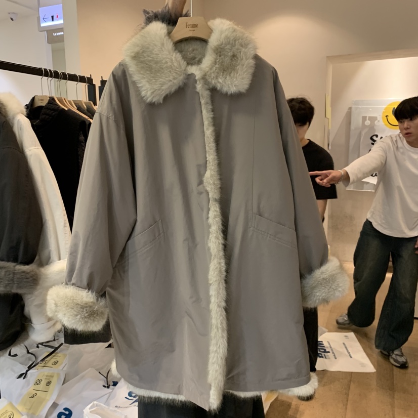 LA MAGIE FEMME東大門代購女裝新品時尚真品中長款大衣Lamagie Femme中長款大衣圖色3