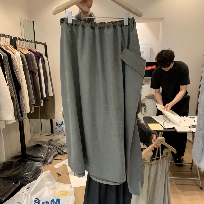 LA MAGIE FEMME東大門代購女裝新品真品推薦半身裙中短裙Lamagie Femme半身裙/中短裙圖色2卡其