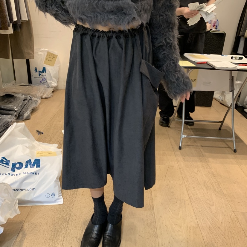 LA MAGIE FEMME東大門代購女裝新品真品推薦半身裙中短裙Lamagie Femme半身裙/中短裙圖色3墨