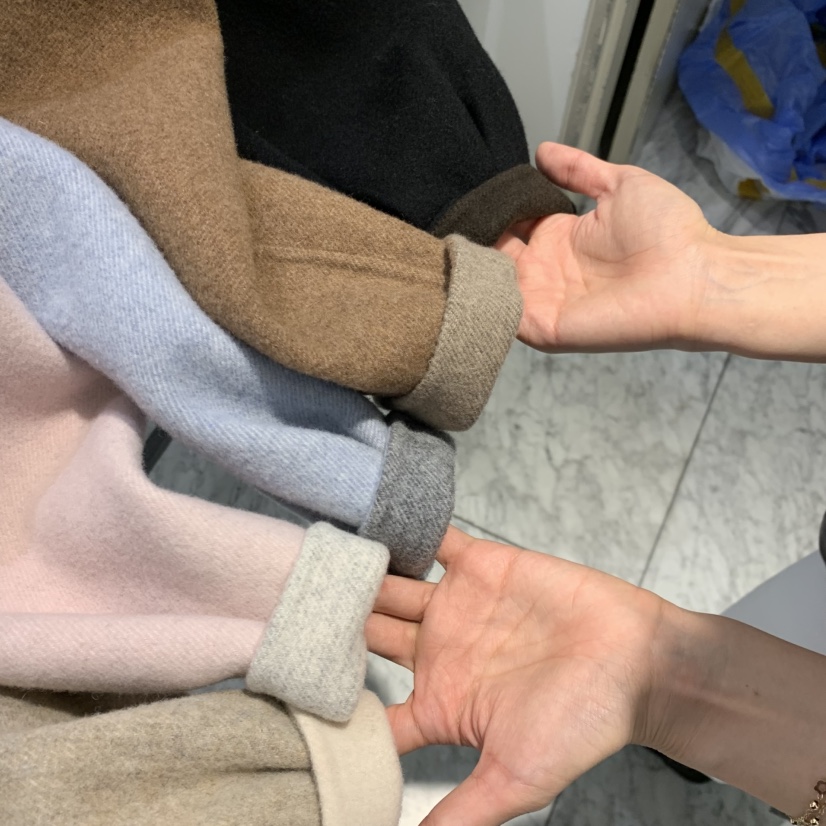 VENIR-A東大門實拍女裝新款休閑熱賣真品人氣短款大衣兩面VENIR-A短款大衣