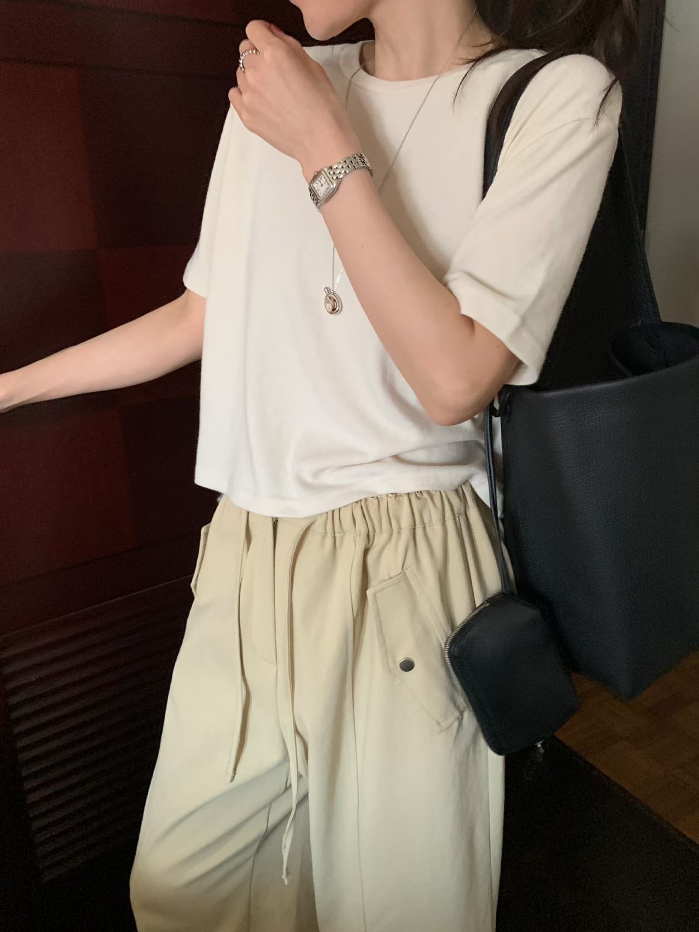 MELLOUNGE-멜라운지-T韓國直郵女士新款休閑T恤不含配飾MELLOUNGE-2件起T恤圖色1