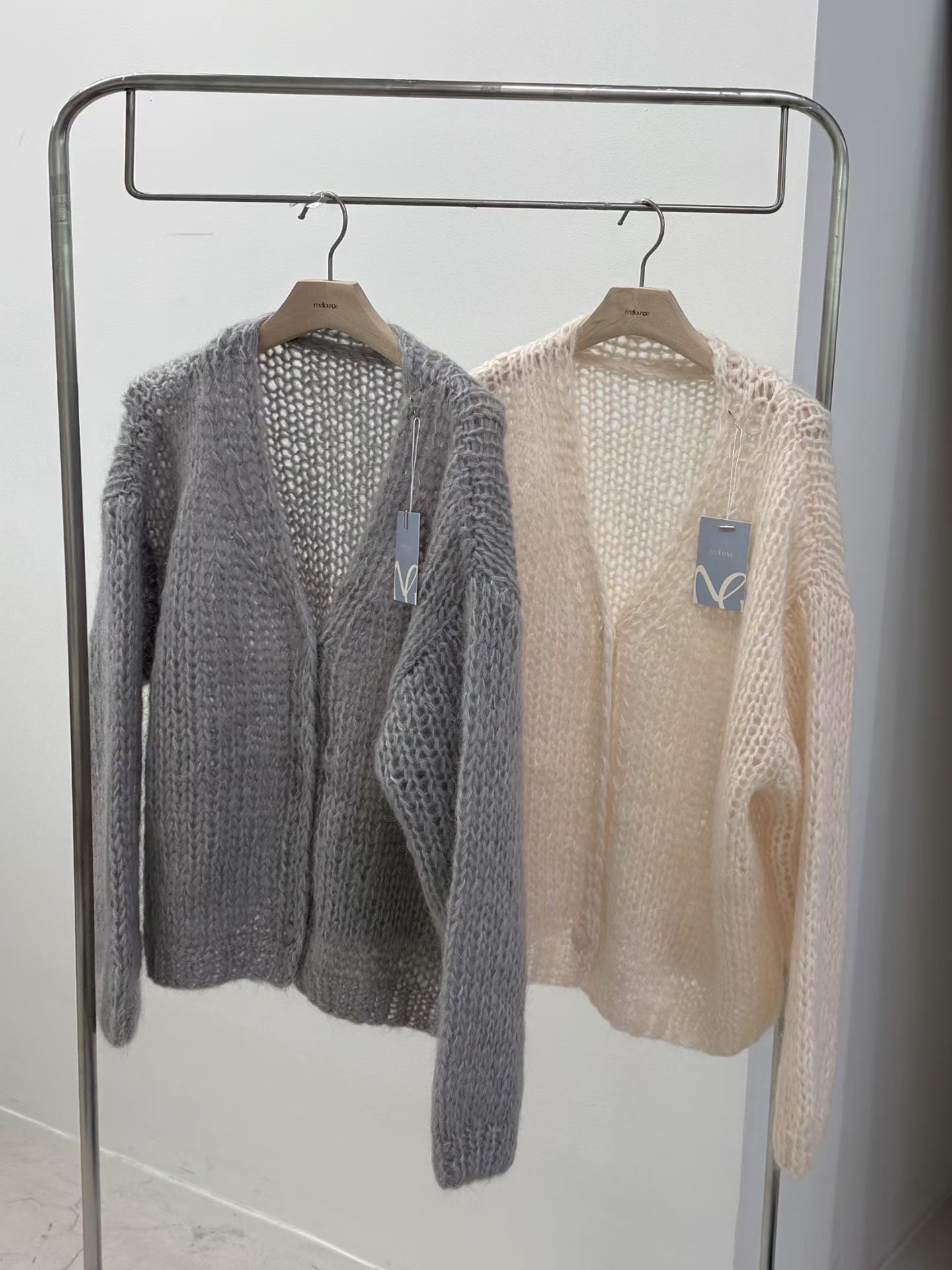 MELLOUNGE-멜라운지-T東大門實拍女士新品休閑針織衫不含內搭手工制品MELLOUNGE-2件起針織衫