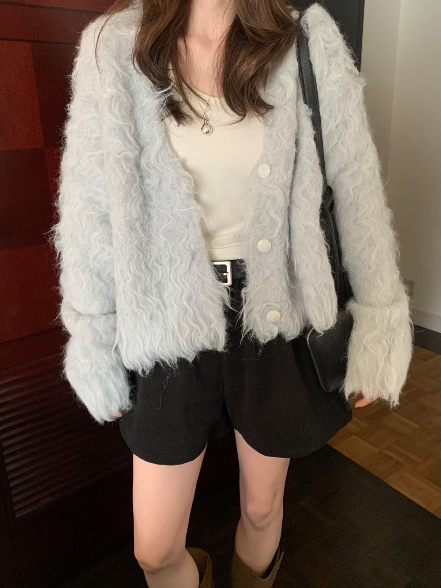 MELLOUNGE-멜라운지-T韓國直郵女裝新款熱賣開衫不含內搭開襟MELLOUNGE-2件起開衫圖色1