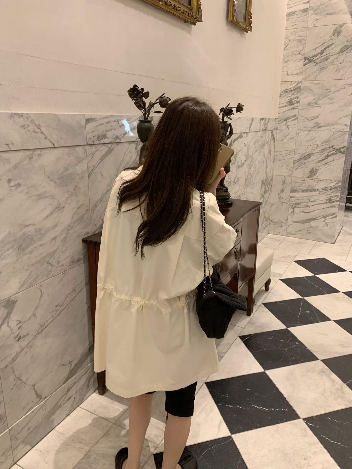 MELLOUNGE-멜라운지-T東大門實拍女裝新款職業長款風衣不含內搭MELLOUNGE-2件起長款風衣