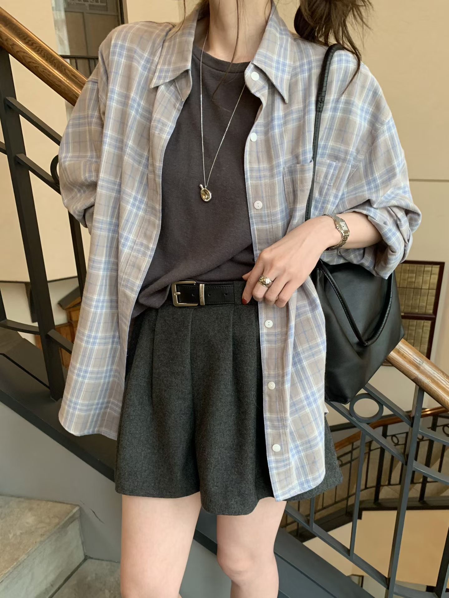 MELLOUNGE-멜라운지-T東大門實拍女裝新品休閑襯衫蕾絲衫不含內搭MELLOUNGE-2件起襯衫/蕾絲衫圖色2