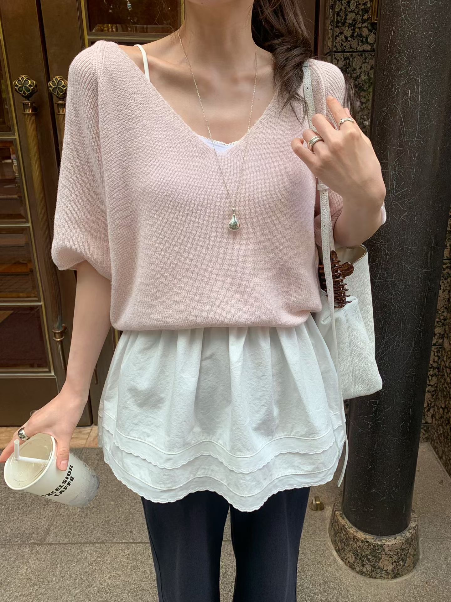 MELLOUNGE-멜라운지-T東大門直郵女士新品職業針織衫不含內搭MELLOUNGE-2件起針織衫圖色2