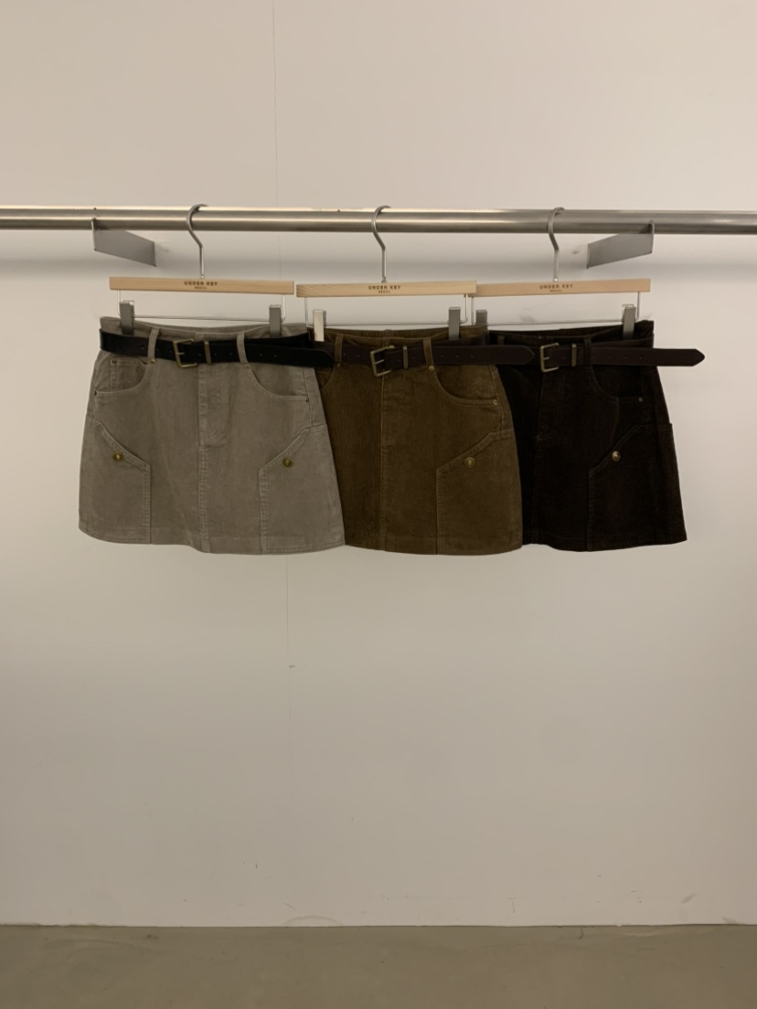 UNDER KEY東大門直郵女裝新品職業人氣真品熱賣短裙含腰帶UNDER KEY短裙