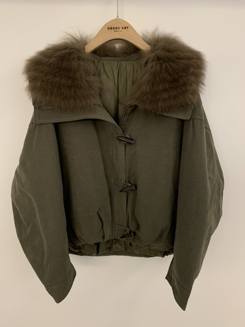 UNDER KEY東大門實拍女裝新品人氣熱賣短款羽絨服狐貍鵝絨UNDER KEY短款羽絨服圖色2