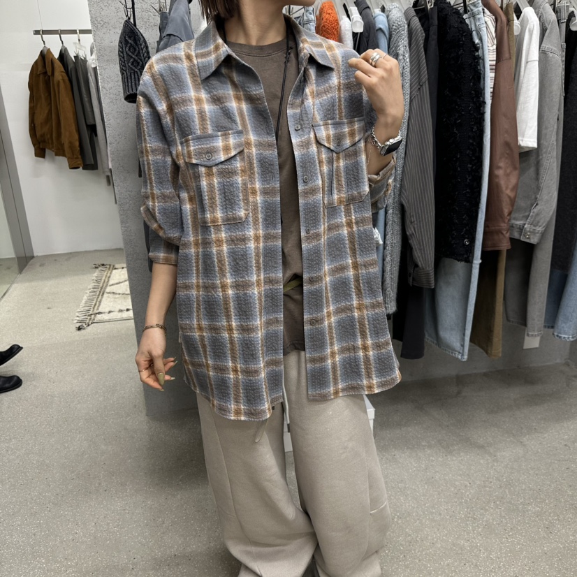 WEARABLE-L韓國直郵女裝新款時尚真品休閑人氣襯衫蕾絲衫WEARABLE襯衫/蕾絲衫圖色2藍色