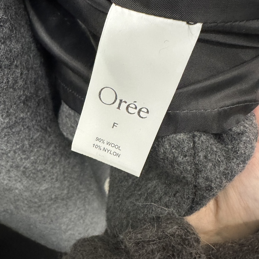 OREE韓國直郵女裝新款推薦休閑時尚人氣中長款大衣手工雙層Oree中長款大衣