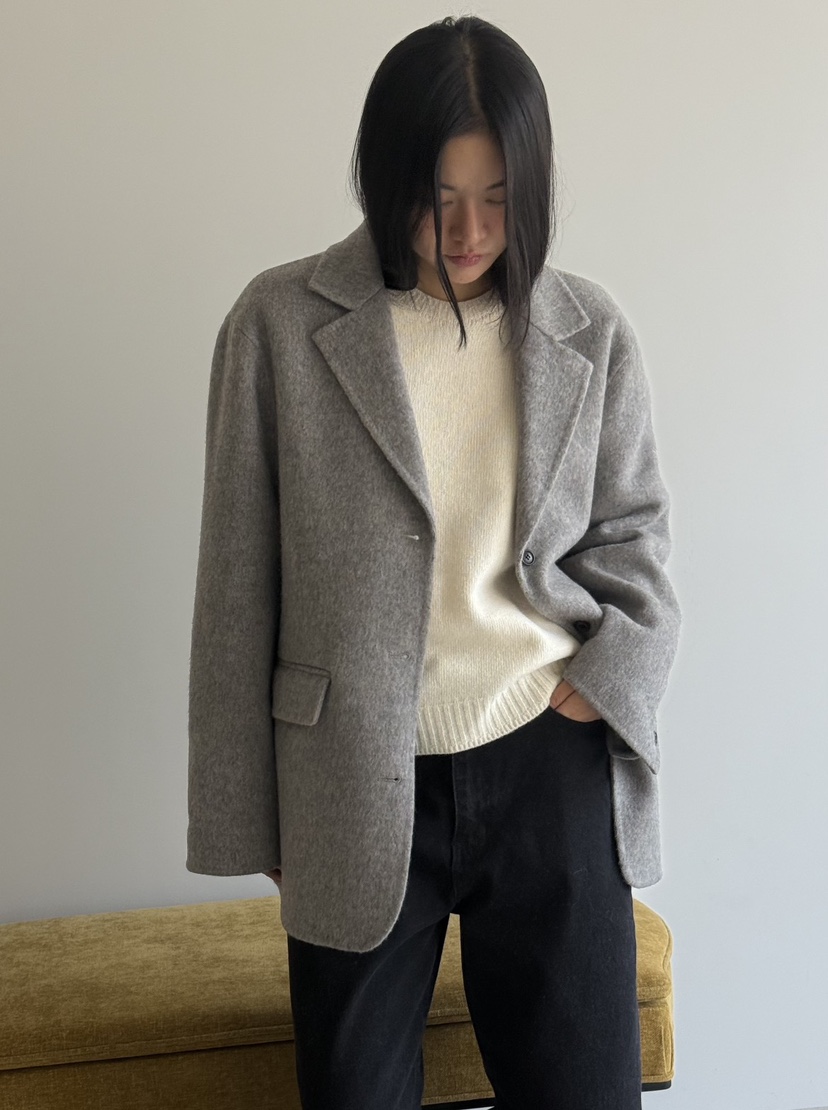 AMY GRACE-A韓國代購女士新品推薦時尚人氣真品短款大衣AMY GRACE短款大衣圖色2