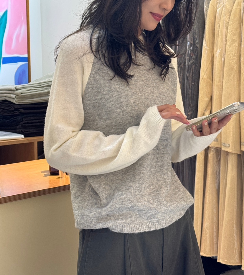 WEAUE SELVAGE東大門實拍女士新品熱賣休閑真品針織衫插肩Weave Selvage針織衫