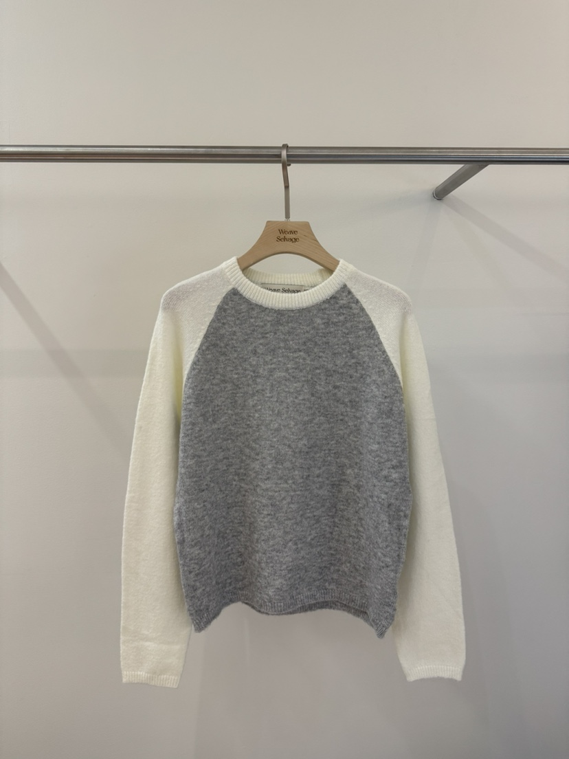 WEAUE SELVAGE東大門實拍女士新品熱賣休閑真品針織衫插肩Weave Selvage針織衫圖色2