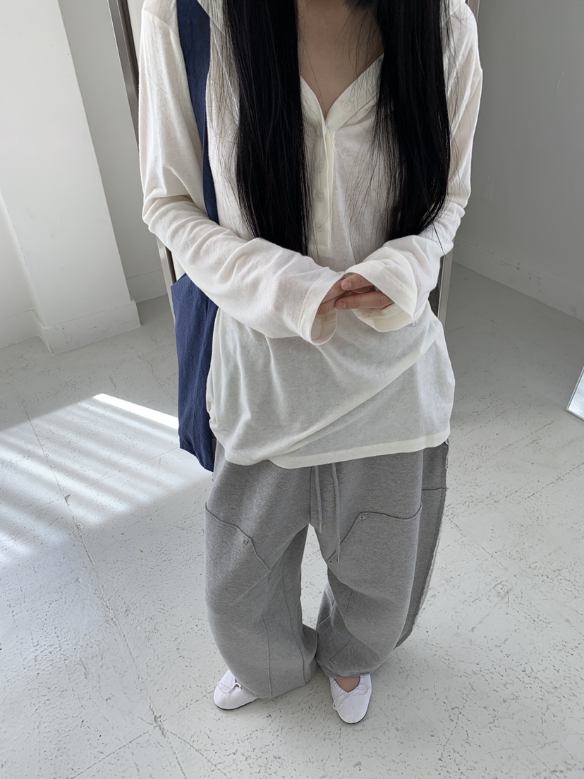 LOGARDEN東大門實拍女裝新款推薦時尚熱賣休閑褲毛圈布鏤空LO GARDEN休閑褲