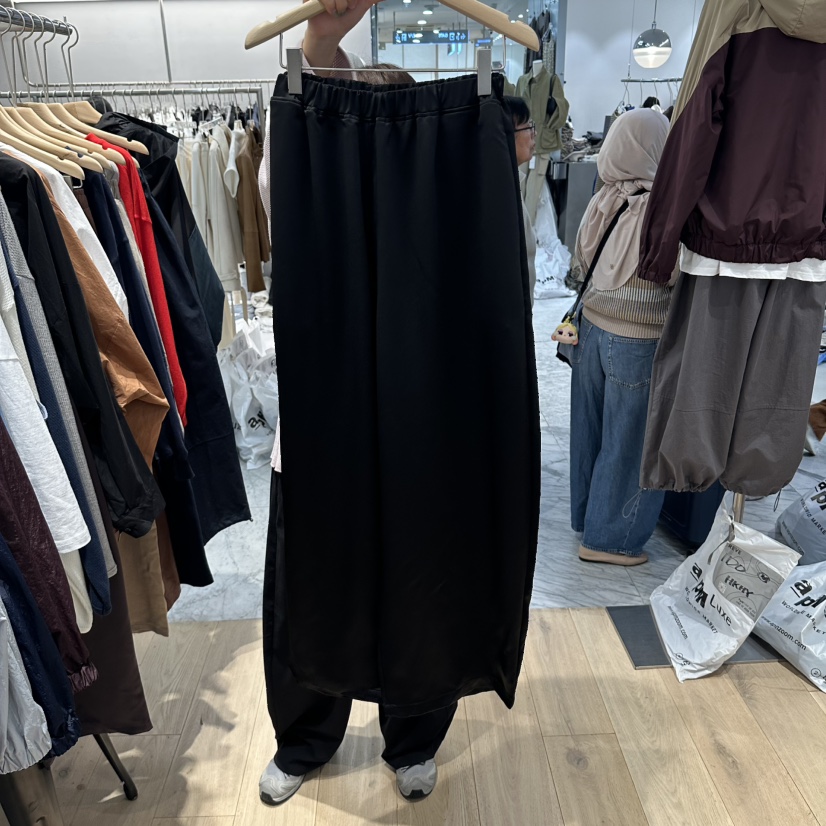 REVE-L東大門直郵女裝新款推薦休閑熱賣時尚人氣休閑褲緞面REVE-L休閑褲圖色3黑色