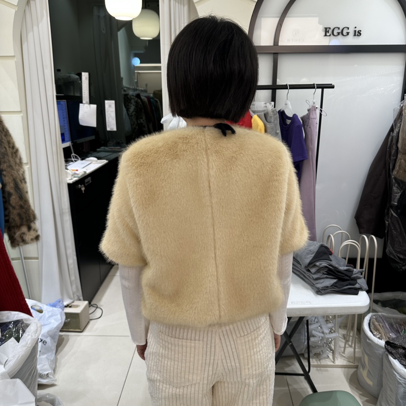 EGG IS東大門實拍女裝新款真品推薦人氣休閑熱賣夾克貂皮EGG IS夾克