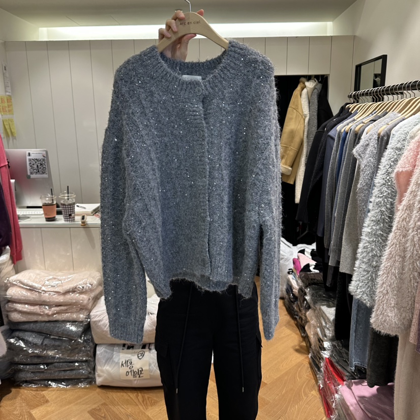 ARC韓國代購女士新款推薦真品熱賣時尚休閑人氣開衫珍珠arc en ciel開衫圖色3