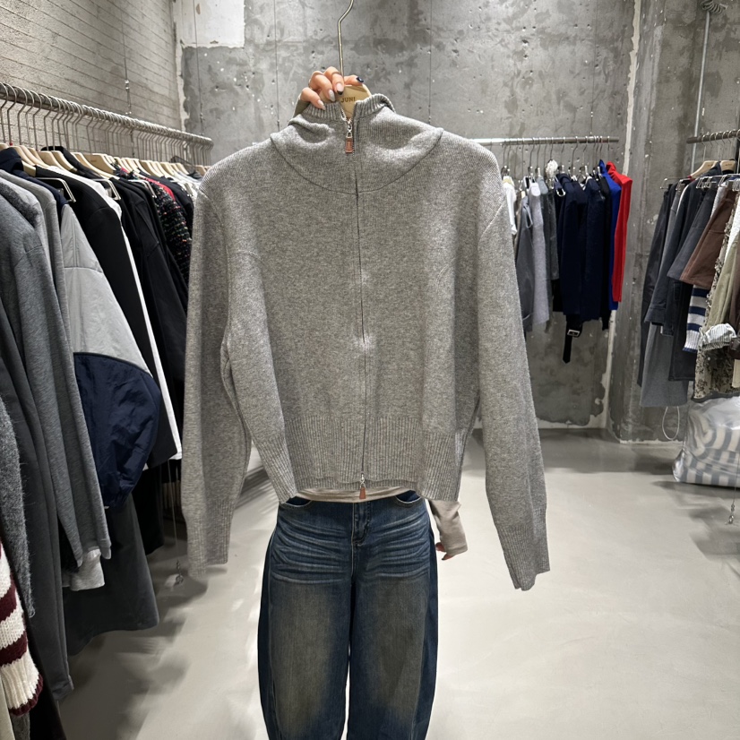 JUNI韓國代購女士新款休閑真品時尚人氣熱賣衛衣拉鏈連帽衫my juni衛衣圖色2