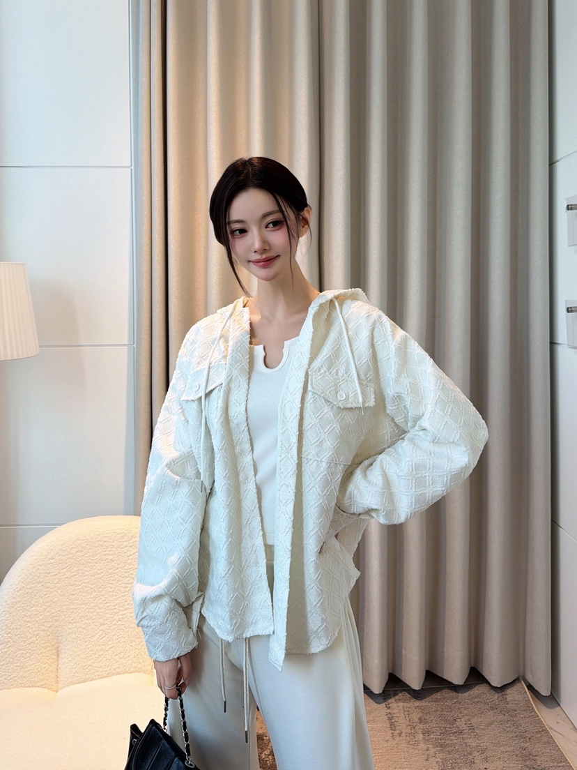 CLOTH東大門代購女士新款人氣時尚真品休閑熱賣夾克珍珠提花CLOTH夾克圖色1