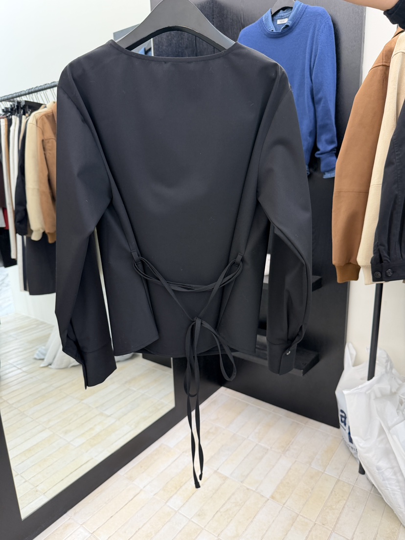 MOANI東大門直郵女士新品時尚真品熱賣人氣襯衫蕾絲衫含腰繩MOANI襯衫/蕾絲衫