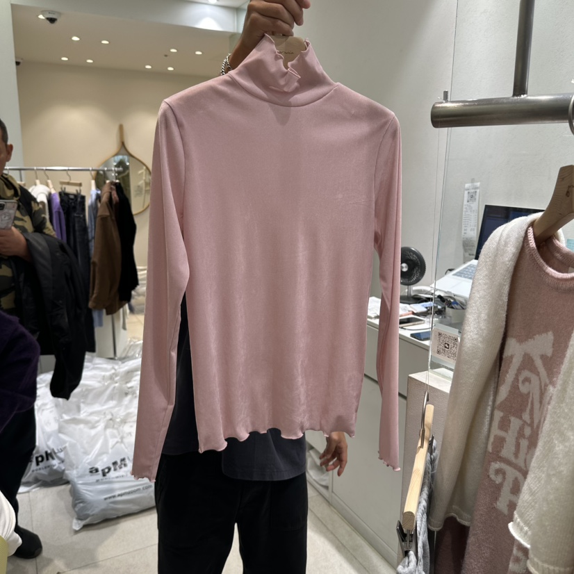 GRACIA東大門代購女士新品時尚休閑推薦長袖T恤天鵝絨高領GRACIA長袖T恤圖色1