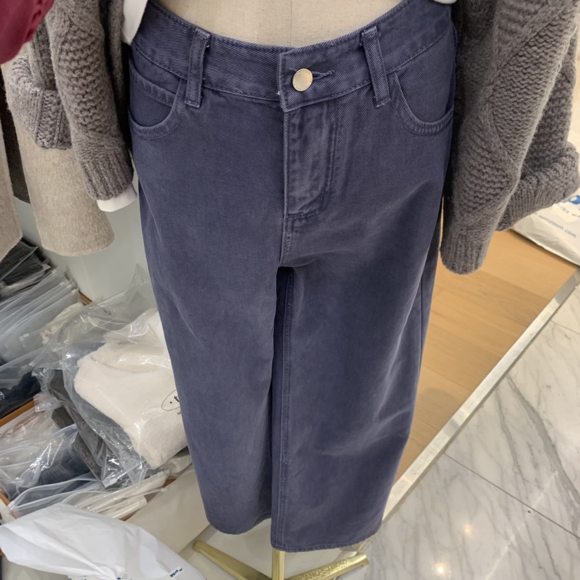 TAKE YOUR TIME東大門直郵女士新款熱賣牛仔褲加絨涂層take your time牛仔褲圖色1