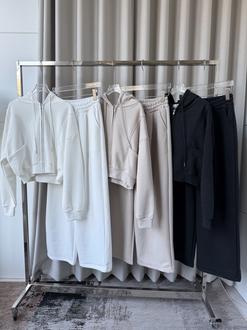 CLOTH韓國直郵女士新款推薦熱賣人氣休閑真品套裝拉鏈連帽衫CLOTH套裝