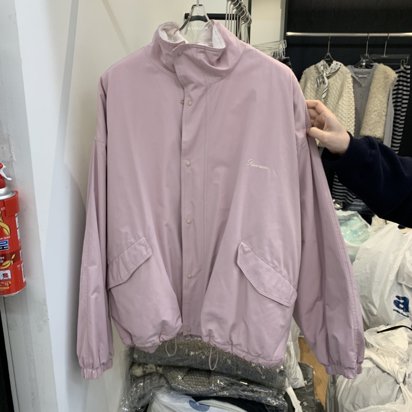 RIVEROOM韓國代購女士新款真品時尚熱賣休閑人氣夾克加絨RIVEROOM夾克圖色1