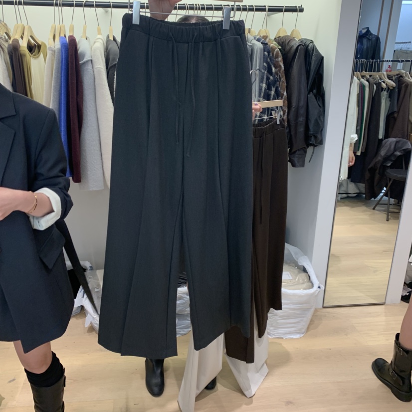 W AND J韓國直郵女士新品推薦人氣時尚真品休閑熱賣休閑褲WANDJ休閑褲圖色2深墨