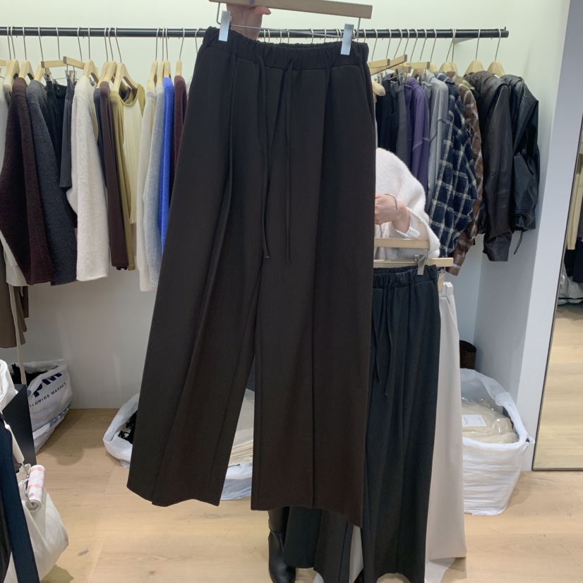 W AND J韓國直郵女士新品推薦人氣時尚真品休閑熱賣休閑褲WANDJ休閑褲圖色3棕色