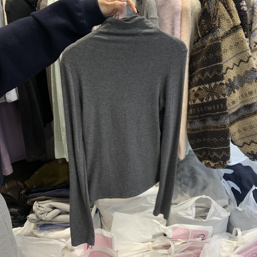 RIVEROOM東大門代購女士新品人氣休閑推薦真品長袖T恤高領RIVEROOM長袖T恤圖色6