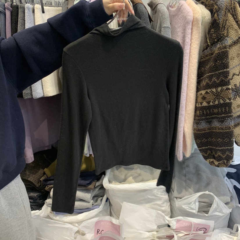 RIVEROOM東大門代購女士新品人氣休閑推薦真品長袖T恤高領RIVEROOM長袖T恤圖色7